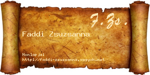 Faddi Zsuzsanna névjegykártya